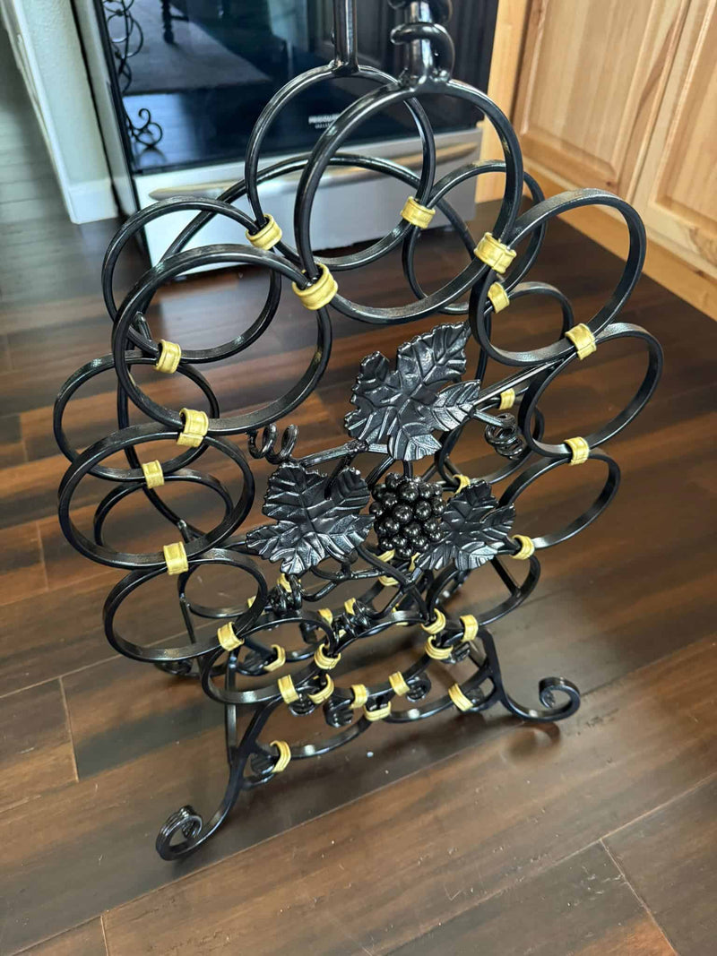 Grape and rings metal artwork custom for residential baluster project