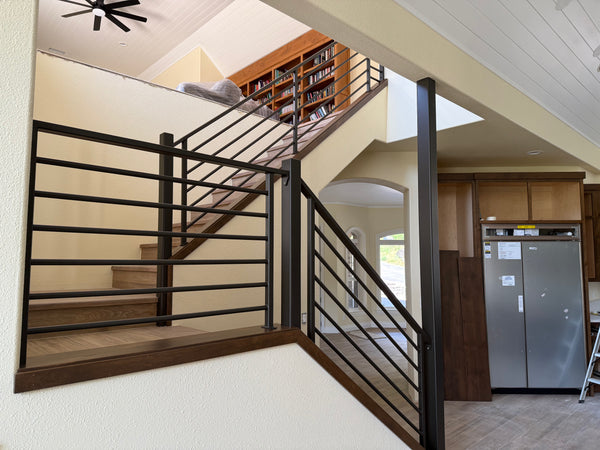 Indoor residential metal hand rails. Custom job. 