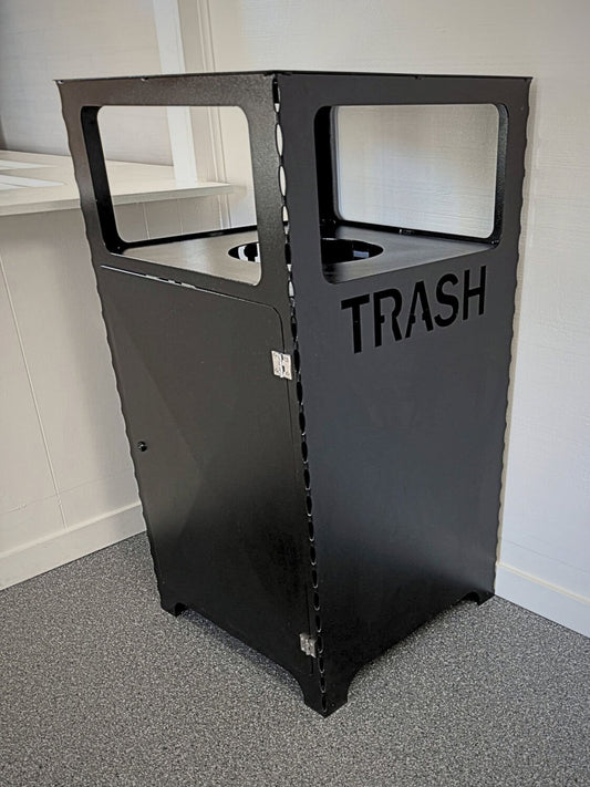 30 Gallon commercial trash can in office. 