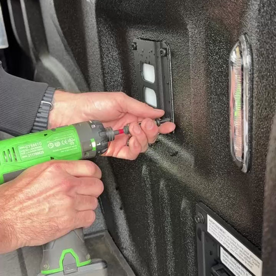 Quick release tool mount being easily installed on Ford Truck